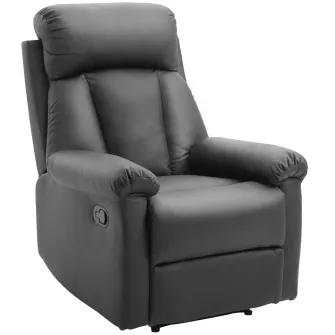 Fotoliu Rabatabil, Captuseala, Ergonomic 80×97×107cm Negru HOMCOM