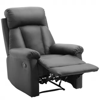 Fotoliu Rabatabil, Captuseala, Ergonomic 80×97×107cm Negru HOMCOM
