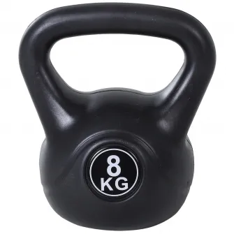 Gantera, Homcom , 8 kg, PVC, Nisip, Maner ergonomic, Negru