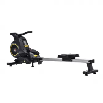 Homcom Aparat de Vaslit Magnetic Pliabile cu Rola pe 8 nivele de Rezistenta si Monitor 185x58x57cm