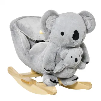 HOMCOM Balansor Koala pentru copii 18-36 Luni in Peluche 60x33x50cm
