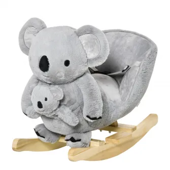 HOMCOM Balansor Koala pentru copii 18-36 Luni in Peluche 60x33x50cm