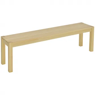 HOMCOM Banca de sufragerie din lemn 150 cm pentru 3 persoane, banca din lemn pentru bucatarie, sufragerie, intrare, efect de lemn natural