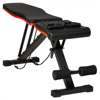 HomCom banca exercitii, inclinare reglabila, 130x48x48-109cm