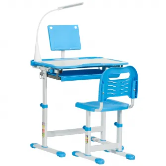 HomCom banca si scaun pentru copii, 70x49.5x80-105cm