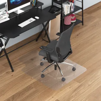 HOMCOM Covoras pentru Scaun Birou, Covor de Protectie pentru Podea Anti-alunecare din Plastic Multifunctional pentru Parchet si Podele Dure, 90x120cm