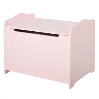 HOMCOM Cufar Jucarii din Lemn cu Capac Amortizat 60x40x48cm
