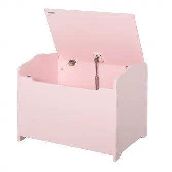 HOMCOM Cufar Jucarii din Lemn cu Capac Amortizat 60x40x48cm