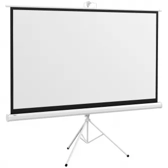 HOMCOM Ecran de Proiectie de 84 de Inci cu Suport, Ecran de Proiectie Portabil, Ecran de Proiectie 4K HD 16:9 pentru Exterior si Interior, Teatru Acasa, Prezentare