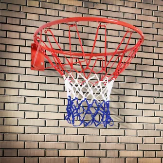 HOMCOM Plasa Cos de Basket cerc din metal plasa din nylon Φ46cm