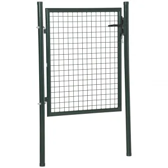 HOMCOM Poarta de Gradina din Otel cu Incuietoare si 3 Chei, 97x150cm, Verde