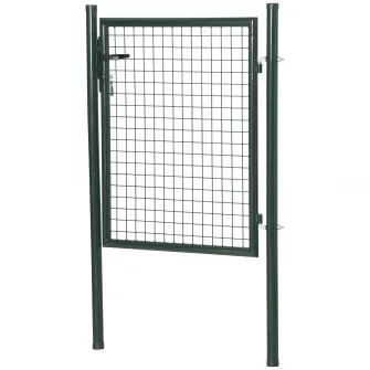 HOMCOM Poarta de Gradina din Otel cu Incuietoare si 3 Chei, 97x150cm, Verde