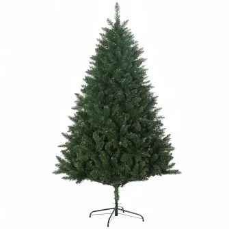 HOMCOM Pom Artificial de Craciun inalt, Decor Pom de Craciun cu 800 de Crengute, Deschidere Automata, Verde;