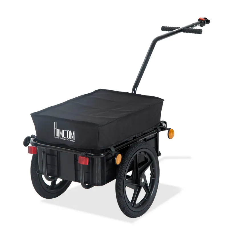 HomCom Remorca Carucior pentru Bicicleta cu Cos in Otel, 144x59x80cm