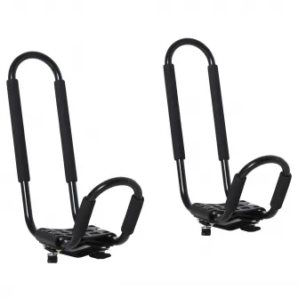 HOMCOM Set 2 Suporturi Caiac si Canoe cu Conector universal pentru suportul de bagaje