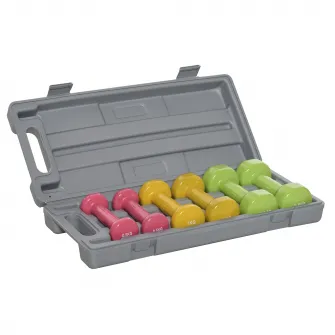 HOMCOM Set 6 Gantere cu Geanta, de 0.5kg 1kg 1.5kg