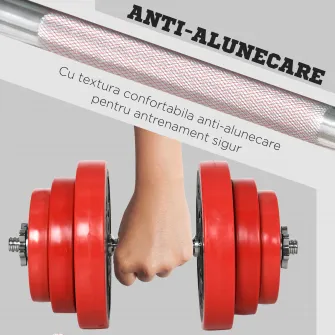 HOMCOM Set de greutati pentru gantere de 40 kg, gantere reglabile, pentru sport acasa