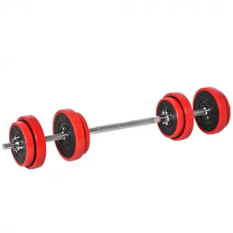 HOMCOM Set de Haltere si Gantere Greutati 20 kg