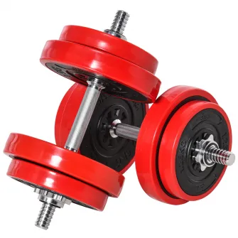 HOMCOM Set de Haltere si Gantere Greutati 20 kg