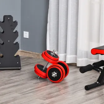 HOMCOM Set de Haltere si Gantere Greutati 20 kg