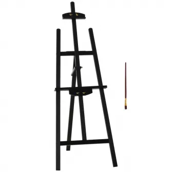 HOMCOM sevalet profesional pictura, de tip A, reglabil, lemn