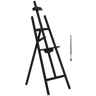 HOMCOM sevalet profesional pictura, de tip A, reglabil, lemn