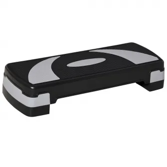 HOMCOM Stepper pentru aerobica reglabil in inaltime 10-15-20 cm, anti-alunecare, Negru si Gri