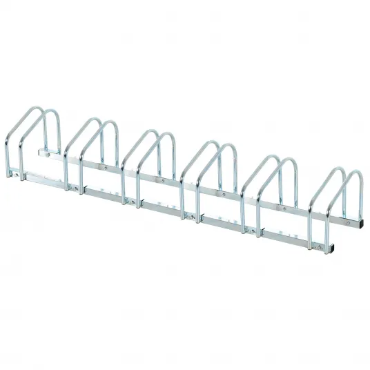 HOMCOM Suport de parcare pentru 6 biciclete din otel, 179x33x27 cm, argintiu