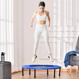 HOMCOM Trambulina Elastica pentru Jumping Fitness Structura din Otel Φ91x22.5cm
