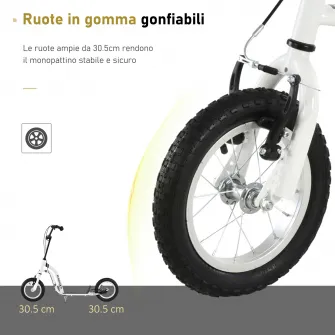 HOMCOM Trotineta copii 5+ ani inaltime reglabila