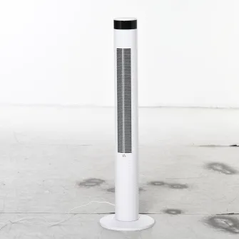 HOMCOM Ventilator Coloana cu 3 Viteze si 4 Moduri, Timer de12h, Panou LED si Telecomanda, Alb