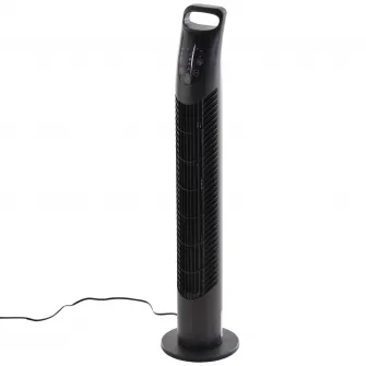 Homcom Ventilator Reglabil Oscilant cu 3 niveluri de viteza si Telecomanda de control de la distanta, Ф18x78.5cm Negru