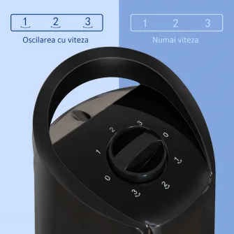 HOMCOM Ventilator tip Coloana Turn 3 Viteze