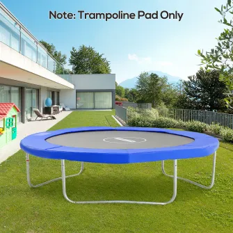 Husa de protectie HOMCOM pentru trambulina Ø305 cm, din plastic si PE cu captuseala de 15 mm, albastru