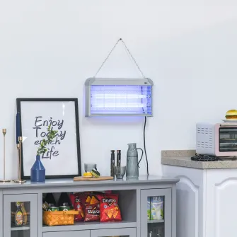 Lampa Antitantari 30W, 48.5x8.5x26.5cm Argintie-Neagra Outsunny