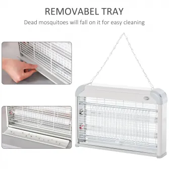 Lampa Electrica Antitantari 20W, 37.5x8.5x26.5cm, Sur, Outsunny