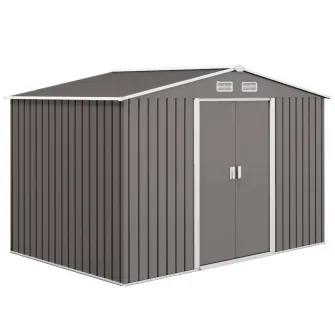 Magazie scule si unelte, din fier 277x191x192cm Galben Outsunny
