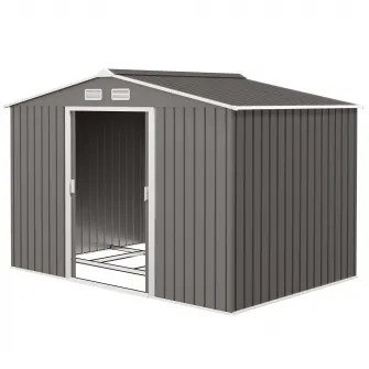 Magazie scule si unelte, din fier 277x191x192cm Galben Outsunny