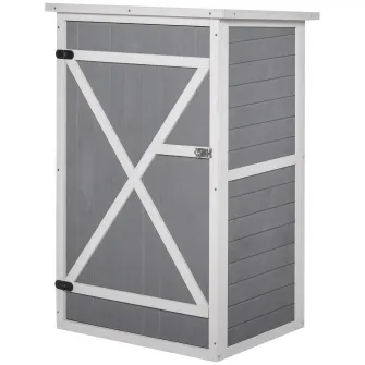 Magazie unelte gradinarit, Outsunny, Lemn, Gri