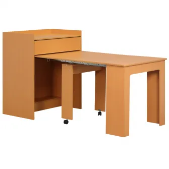 Masa extensibila, Homcom, PAL/Otel, 84x180x100cm, Maro