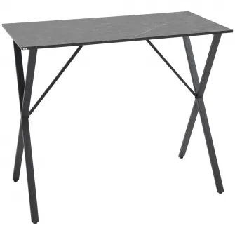 Masa, Homcom, Lemn/Otel, 120x60x102cm, Negru