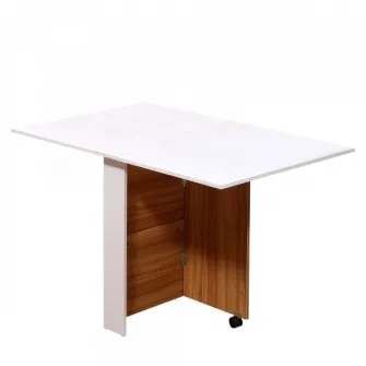 Masa pliabila, Homcom Tavolo, Alb, 120x80x73cm