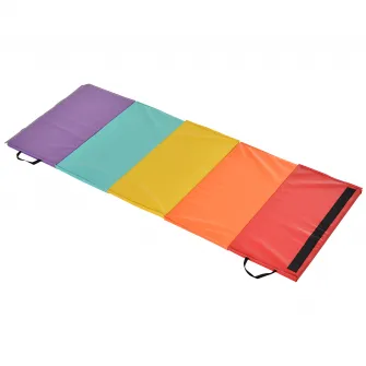 Mat Fitness pentru Sala, 5 Panouri 195x76x3cm Multicolor HOMCOM
