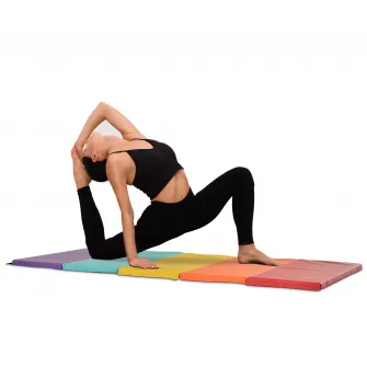 Mat Fitness pentru Sala, 5 Panouri 195x76x3cm Multicolor HOMCOM