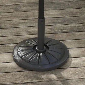Outsunny Baza 13kg din ciment pentru umbrela de soare, Suport rezistent rotund pentru umbrela 48mm, Suport cu diametrul 43cm pentru umbrela de soare pentru umbrela de terasa pentru exterior, Negru