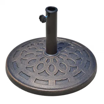 Outsunny Baza pentru umbrela 12kg din rasina Φ48.5x34cm pentru stalpi 38-48mm bronz