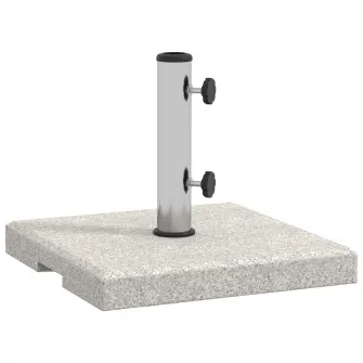 Outsunny Baza pentru Umbrela de Gradina 25kg pentru Stalpi de Ø32mm, Ø38mm e Ø48mm, Baza pentru Umbrela din Granit si Otel Inoxidabil
