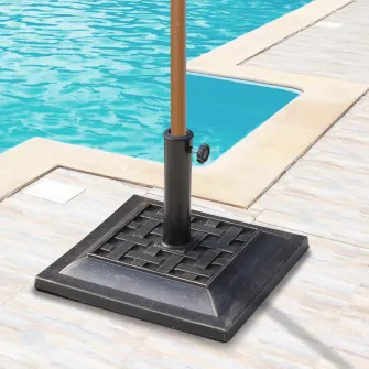 Outsunny Baza pentru Umbrela de Gradina in rasina si otel