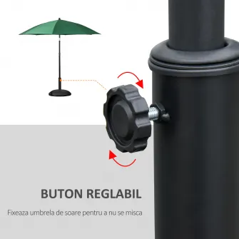 Outsunny Baza pentru Umbrela de Gradina, neagra