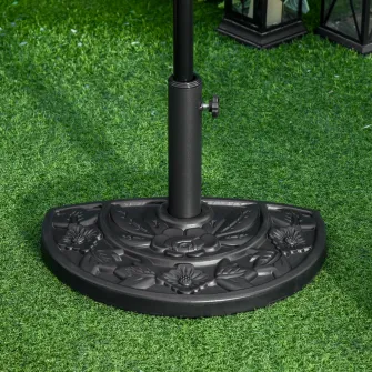 Outsunny Baza pentru Umbrela de Soare Semiluna 10kg in Ciment